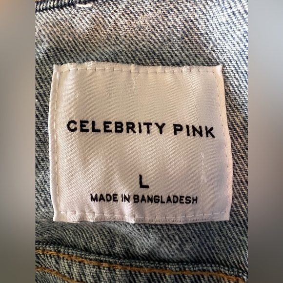 Celebrity Pink Women’s Size L Denim Distressed Jacket - Picture 3 of 3